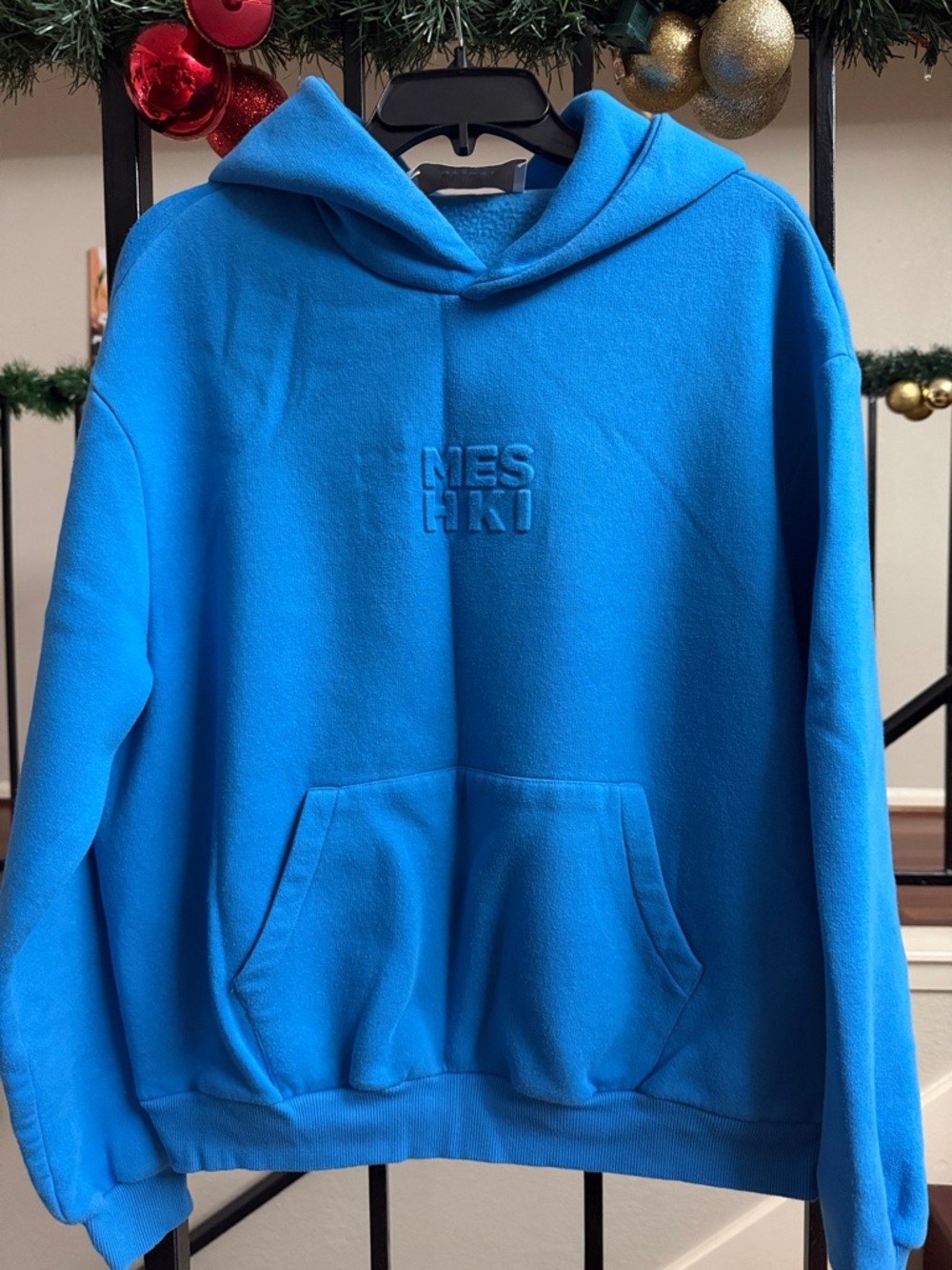 Meshki Electric Blue Pullover Hoodie and Shorts